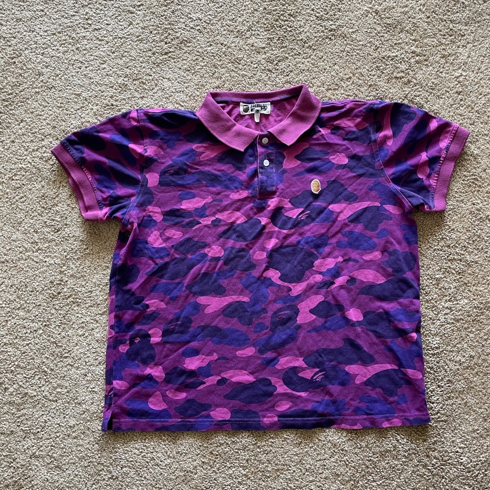 Bape camo polo shirt